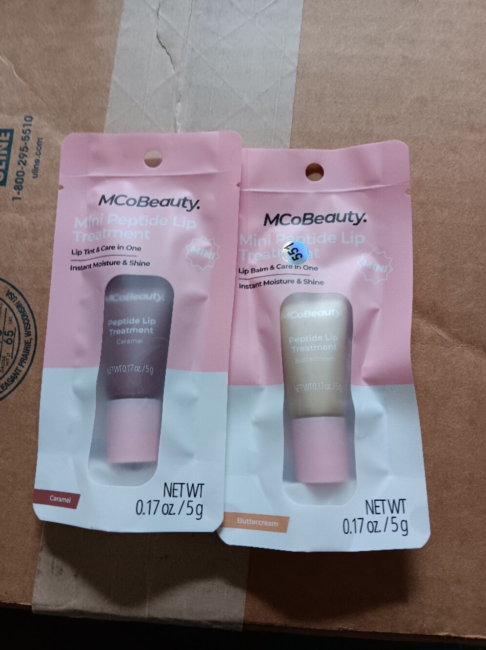 MCo Beauty Peptide Lip Treatment Balm 2pk. 0.17oz